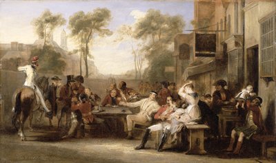 接受公报的切尔西养老金领取者宣布滑铁卢战役，1819年 作者 David Wilkie